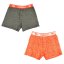 Lonsdale 2 Pack Boxers Mens Charcoal/Orange