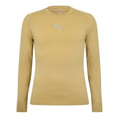 Puma (F1) Bodywear Roundneck Ls Shirt Mens Gold