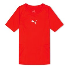 Puma Puma Liga Baselayer Tee Ss Jr Top Unisex Kids Puma Red