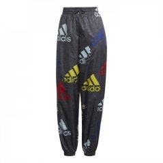 adidas Essentials Multi-Colored Logo Loose Fit Woven Trac Jogger Womens Multi