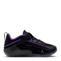 Air Jordan Kids' Basketball Trainers Black/Purp