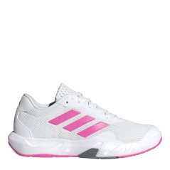 adidas Women's Amplimove Trainer Tennis Shoes White/Lucid Pin