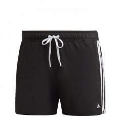 adidas 3-Stripes CLX Very Short-Length Swim pánske šortky Black/White