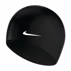 Nike Solid Silicone Swimming Cap Adults Black/White