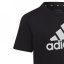 adidas Logo T Shirt Junior Blk/Wht BOS