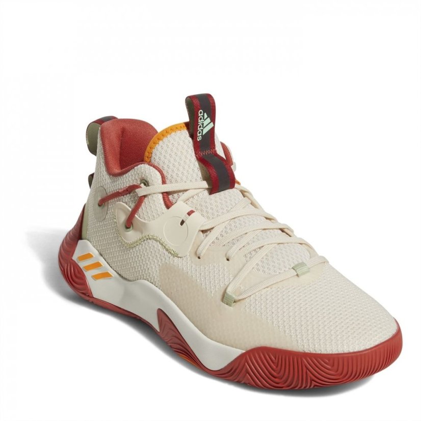 adidas Harden Stepback 3 Shoes Unisex Basketball Trainers Boys Ecru/Red