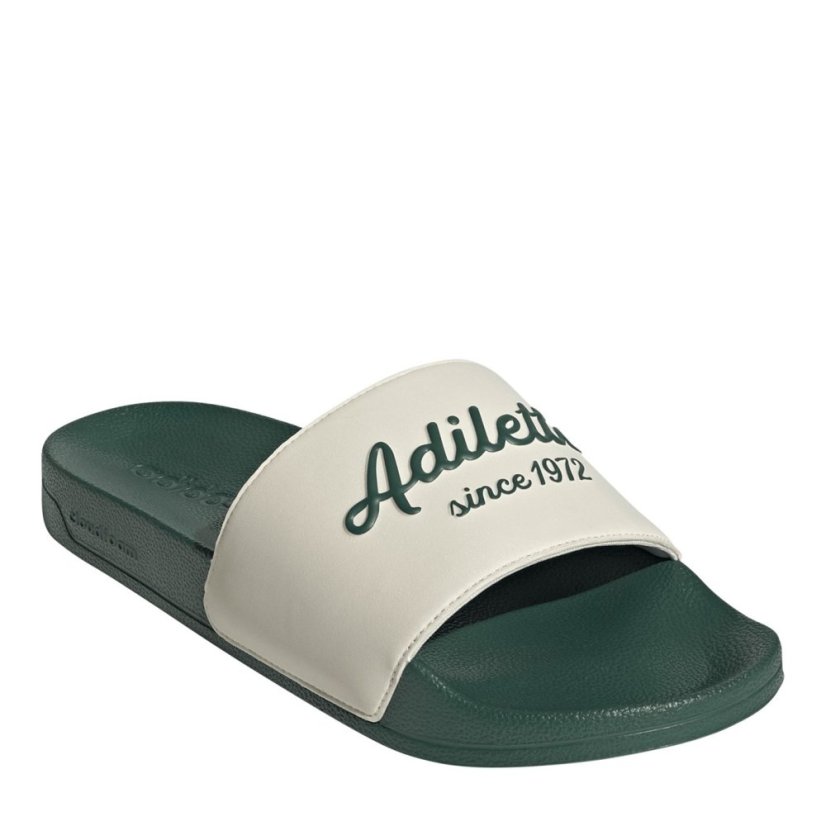 adidas Unisex Kids' Adilette Sliders White/Green