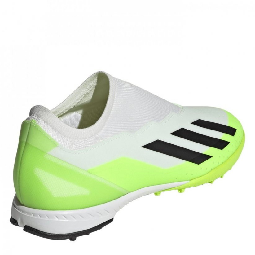 adidas X Crazyfast League Laceless Astro Turf football Boots Wht/Blk/Lemon