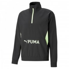 Puma Fit Heritage Woven half Zip Black/Lime