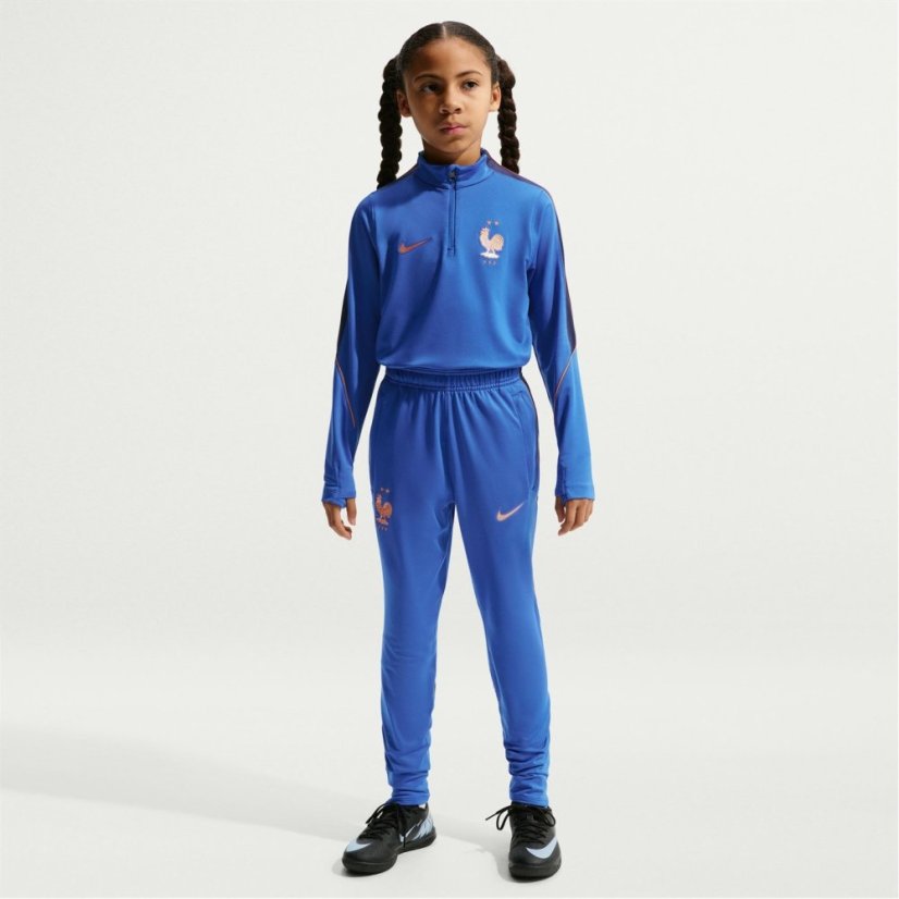 Nike Kids' France International Licensed Drill Top Blue/Orange