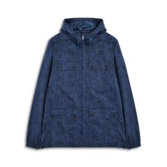 Lambretta Men's Paisley Tech Fleece Zip Hoodie Blue