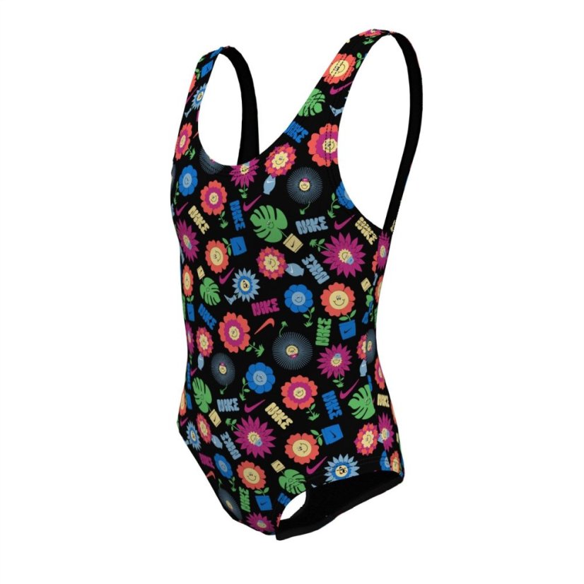 Nike Garden Party Swimsuit Junior Black