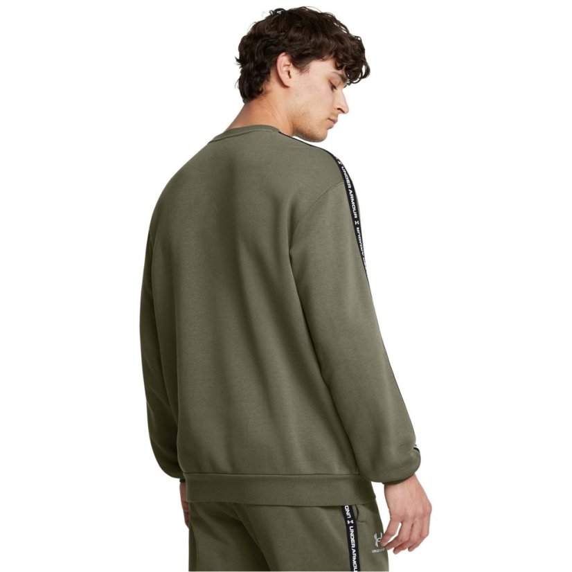 Under Armour Icon Fleece Crew Taping Sweatshirt Mens Green