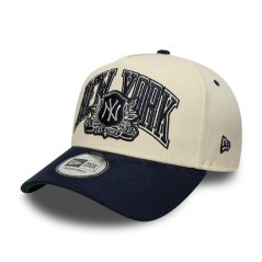 New Era E-Frame Wordmark New York Yankees Adjustable Baseball Cap NY Cream/Navy