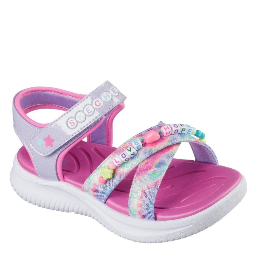 Skechers Friendship Bracelet Theme Sandal Flat Sandals Girls Lavender/Multi