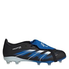 adidas Predator League Fold-Over Tongue Childrens Firm Ground Football Boots Black/Blue