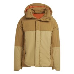 adidas Men's Terrex Myshelter COLD.RDY Water Resistant Detachable Hood Down Jacket Mesa/Golden