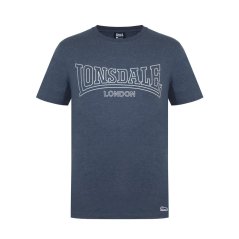 Lonsdale Tee Shirt Mens Charcoal