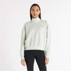 New Balance Tech Knit Oversized 1/4 Zip Top Mint