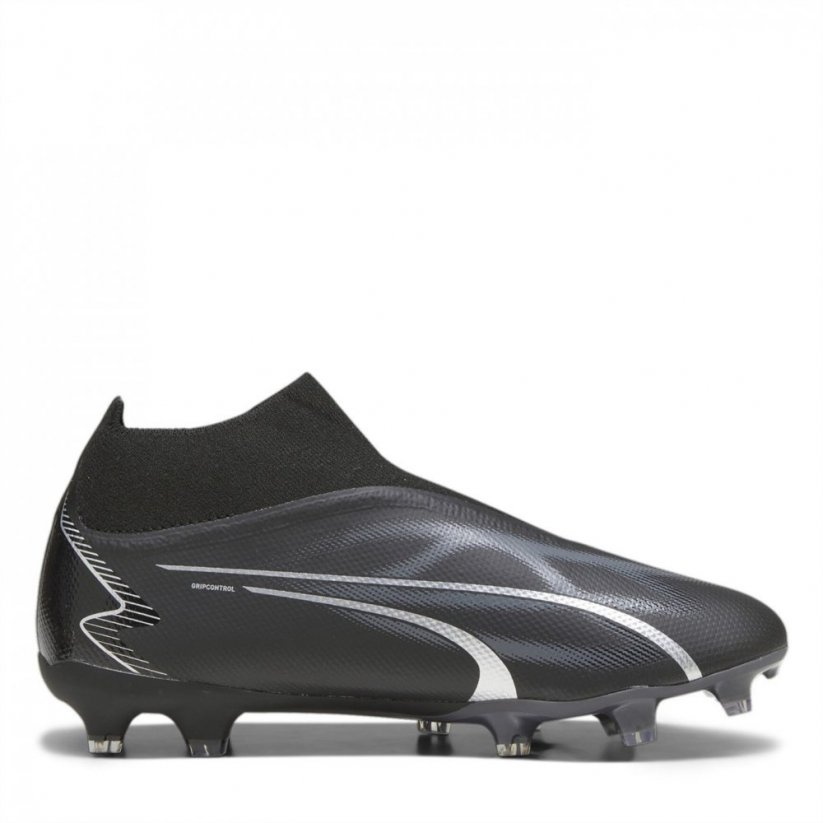 Puma Ultra Match Laceless Firm Ground Football Boots Black/Asphalt