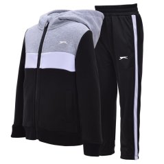 Slazenger Fleece Full Zip Tracksuit Infant Black