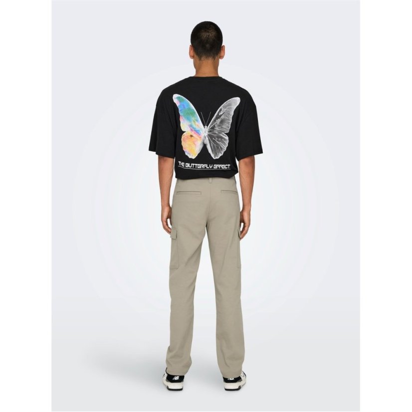 Only Men's Cargo Trousers Chinchilla