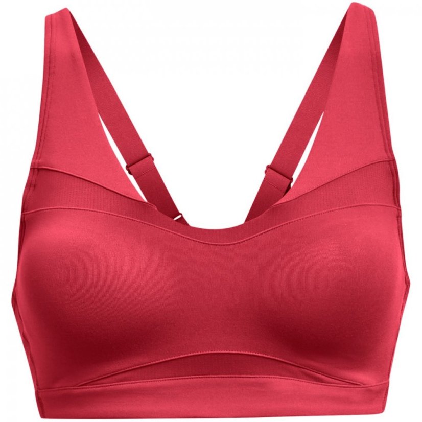 Under Armour SmartFoam Evolution Mid-Support Sports Bra Womens Red