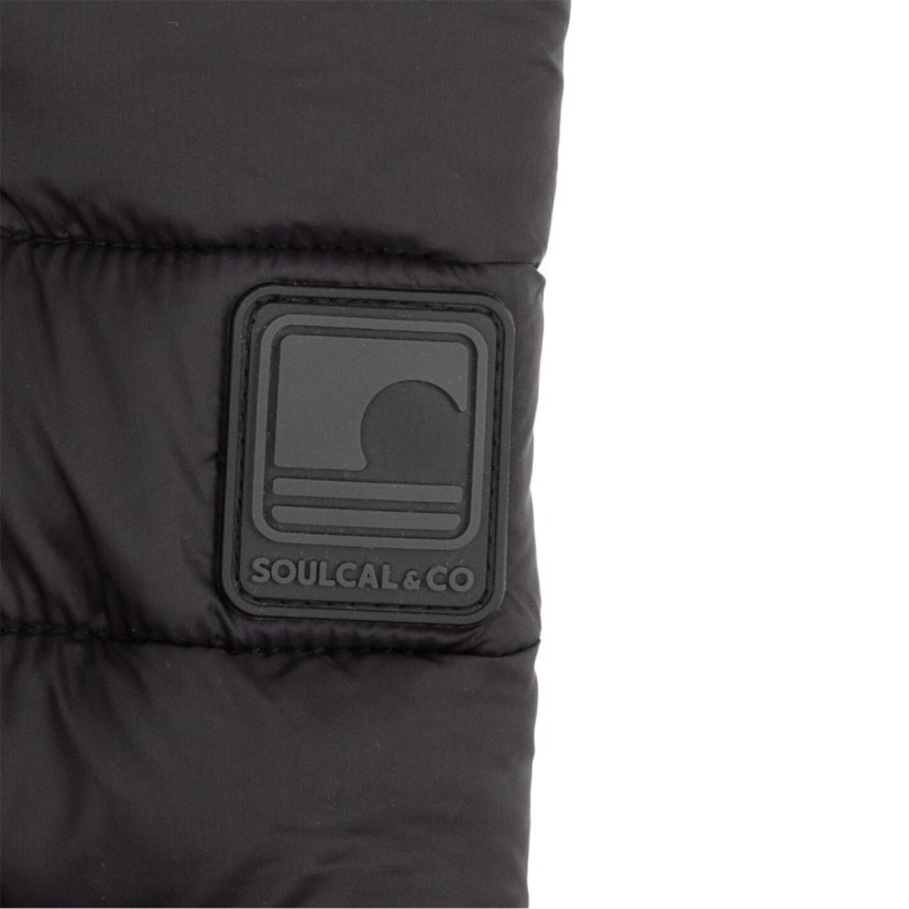SoulCal Kids' Micro Bubble Long Sleeve Short Puffer Jacket Black