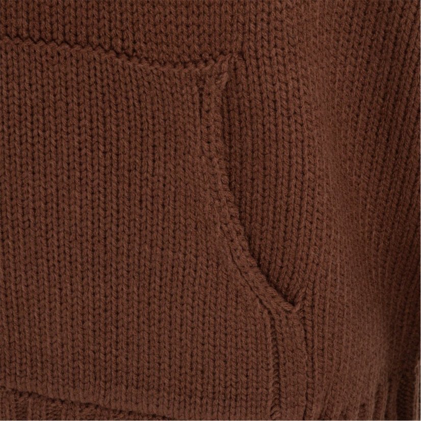 Miso Miso Bow Knit Hood Ld54 Brown