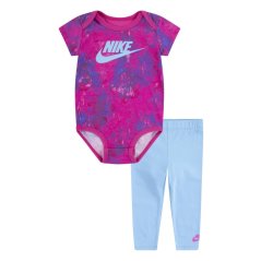 Nike Kids' All Over Print Bodysuit and Legging Set Aquarius Blue
