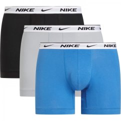 Nike 3 Pack Dri-FIT Essential Microfiber Trunks Mens Blue/Grey/Black