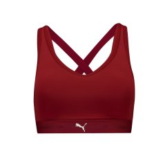 Puma Women's Sporty Padded Low Impact Sports Bra Burgundy