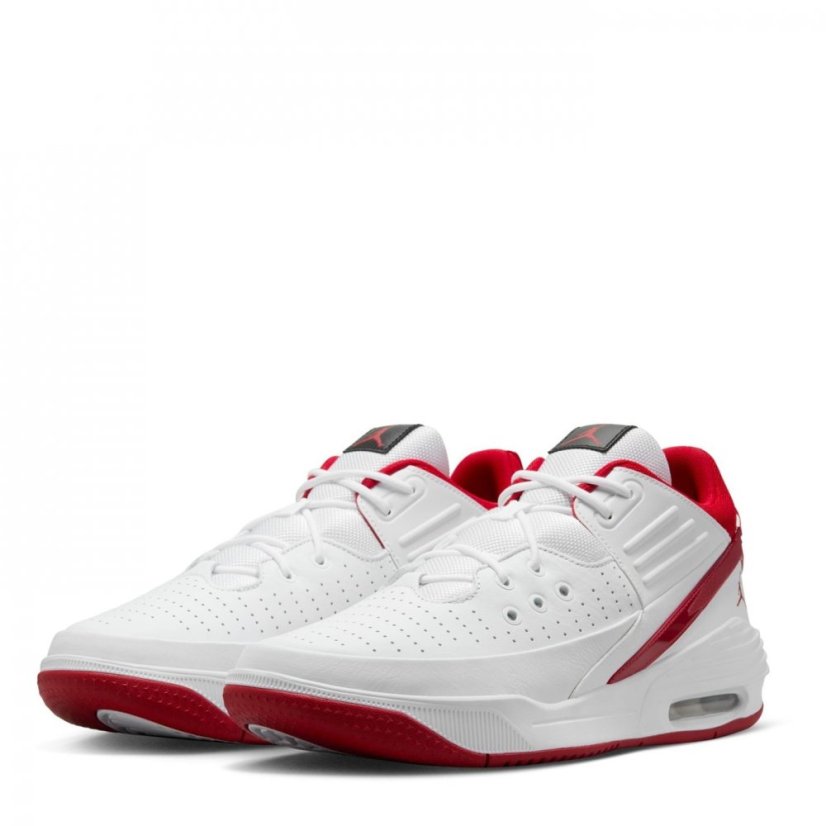 Air Jordan Max Aura 5 Men's basketbalové boty Wht/Red/Blk