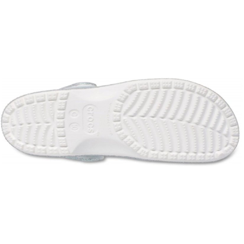 Crocs Unisex Kids Classic Glitter Clogs White