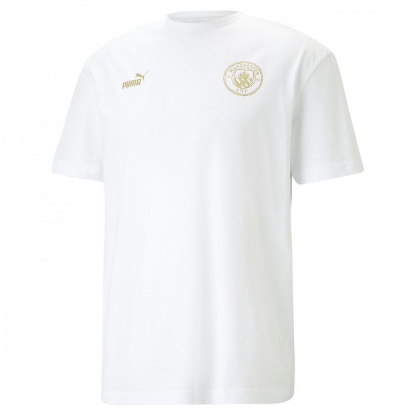 Puma Manchester City CNY Training T-shirt Adults White/Gold