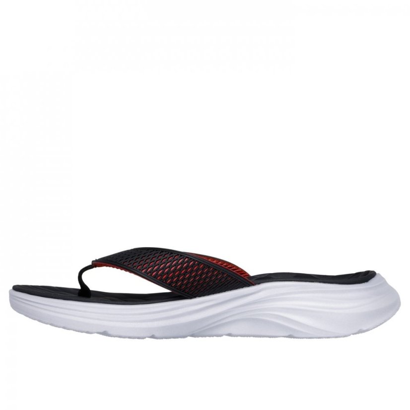Skechers Kpu Padded Strap Vapor Foam Sandal Flat Sandals Mens Black/Red