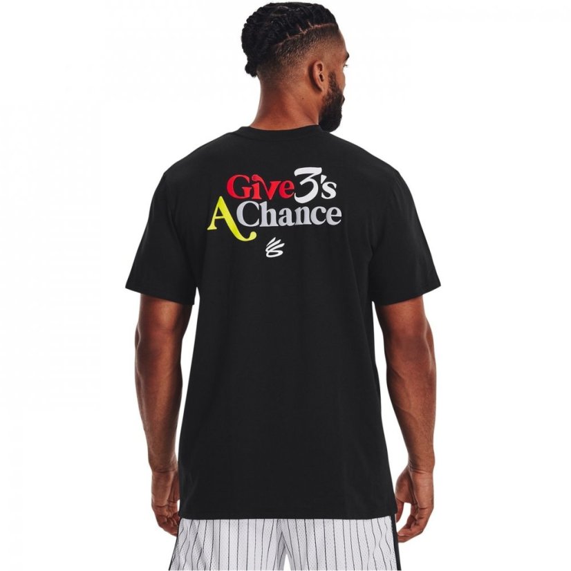 Under Armour Armour Curry pánské tričko Black/White