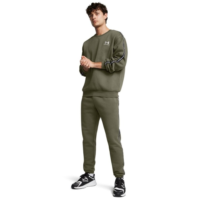 Under Armour Men's Icon Taping Closed Hem Fleece Joggers Marine OD Green
