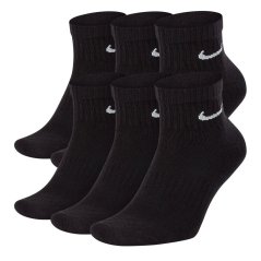 Nike Men's 6 Pack Quarter Socks Black/White