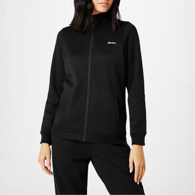 Slazenger Fitted Zip through Jacket Womens Black