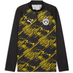 Puma Men's Borussia Dortmund Licensed Drill Top Black/Yellow