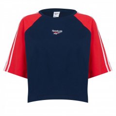 Reebok Short Sleeve dámske tričko Navy/Red