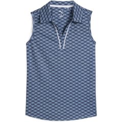 Puma Kids' Scallop Sleeveless Performance Polo Shirt Navy Blazer