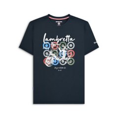 Lambretta Men's Scooter Brand Regular Fit T-Shirt Blue
