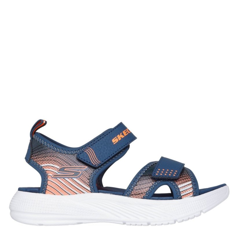Skechers Lightweight Sandal W Linear Details Flat Sandals Boys Navy/Orange