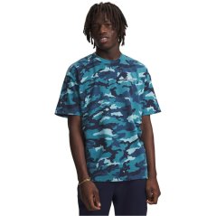 Under Armour Men's Short Sleeve Performance Gym Top Blue/White