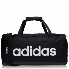 adidas Linear Logo Small Duffel Bag Black/White