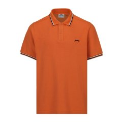 Slazenger Tipped pánské polo tričko Rust