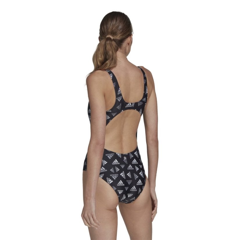 adidas AOP Sportswear Swimsuit Black/White