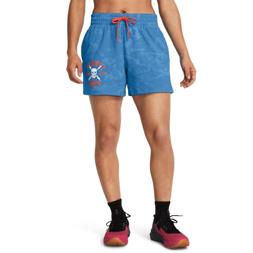 Under Armour Women's Performance Terry Gym Shorts Blue